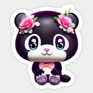 Cute kawaii panda bear Sticker